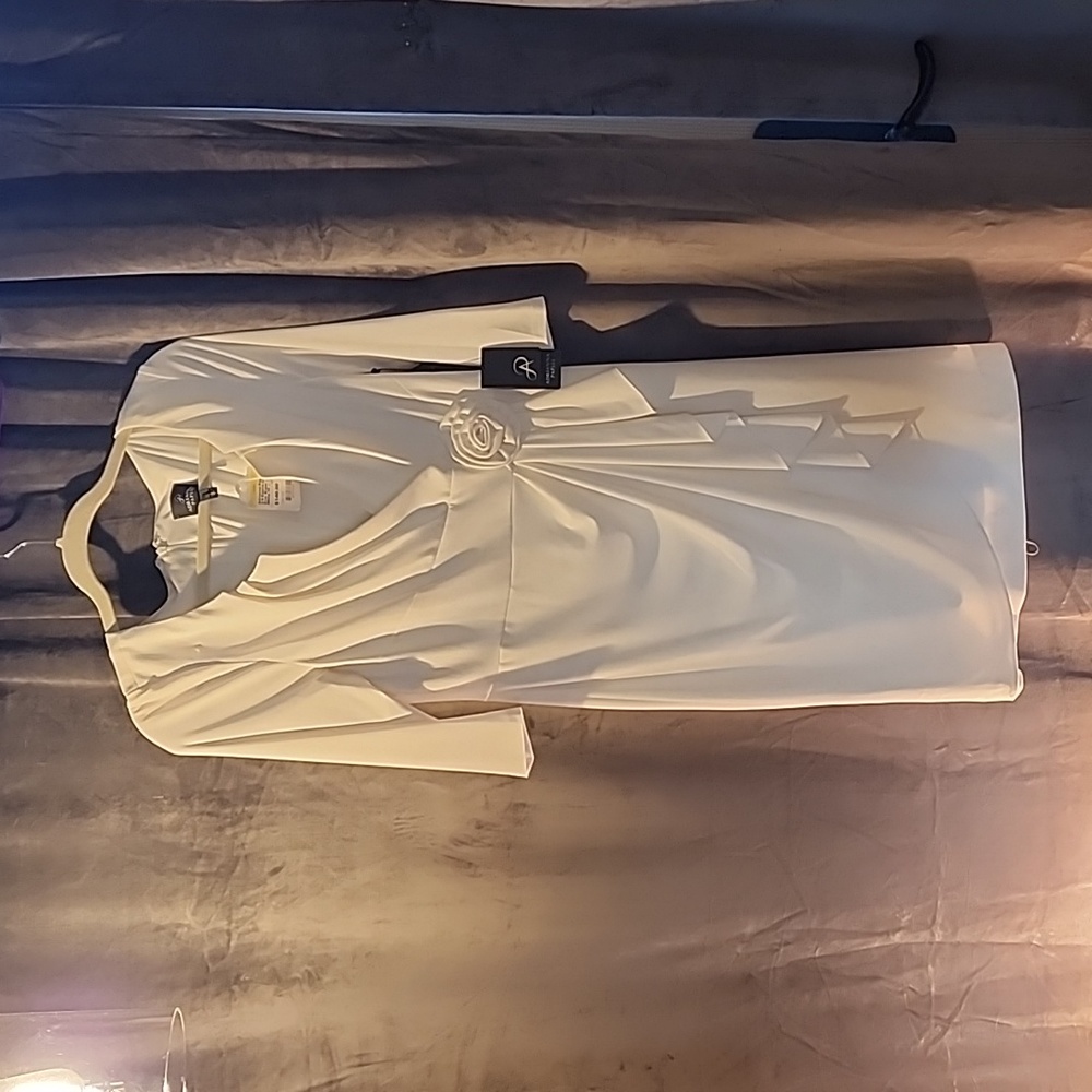 Adrianna Papell cream 3/4 sleeve size 10 dress. New